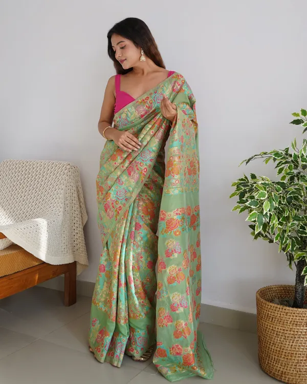 Pista_Charming_Pashmina_Saree_With_Breathtaking_Blouse_Piece_For_Women