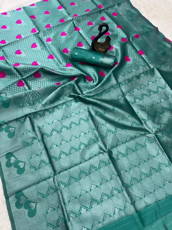 Sea_Green_Aplomb_Soft_Banarasi_Silk_Saree_With_Seraglio_Blouse_Piece_For_Women