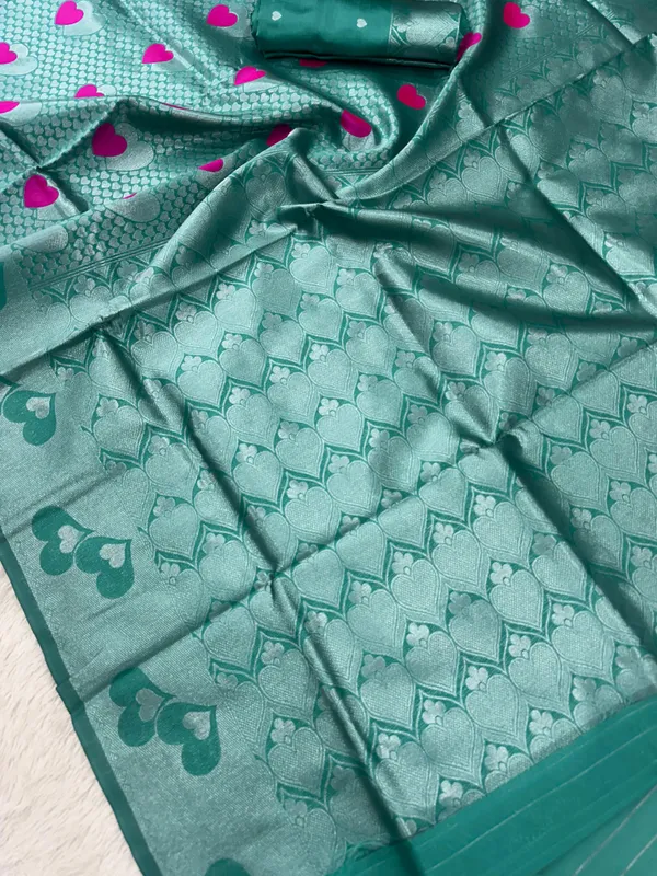 Sea_Green_Aplomb_Soft_Banarasi_Silk_Saree_With_Seraglio_Blouse_Piece_For_Women