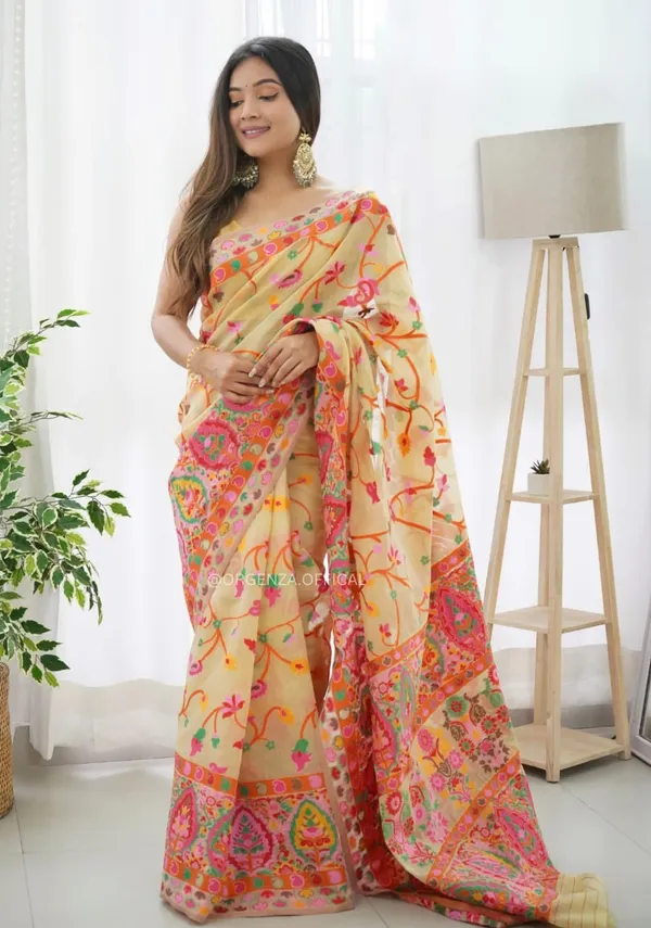 Beige_Classy_Pashmina_Saree_With_Gleaming_Blouse_Piece_For_Women
