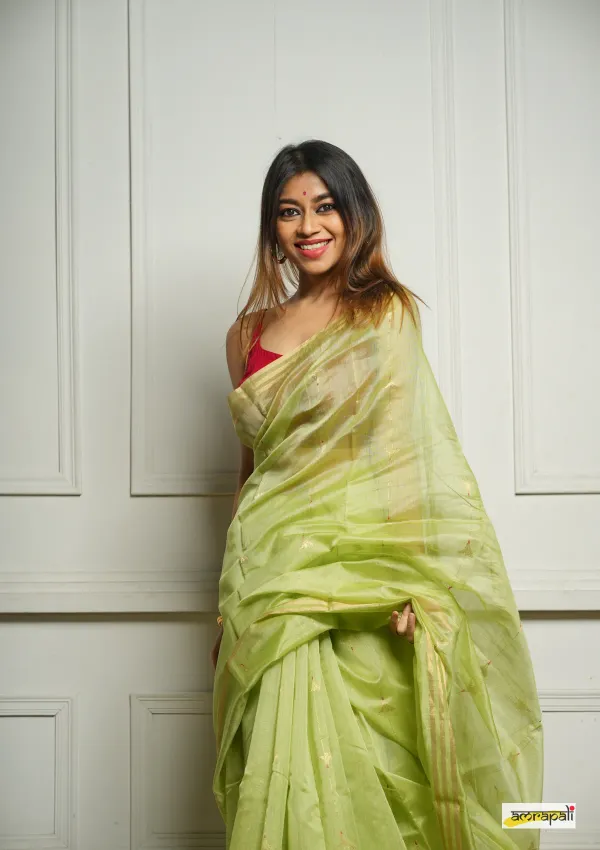 Pista_Deserving_Cotton_Silk_Saree_With_Demesne_Blouse_Piece_For_Women