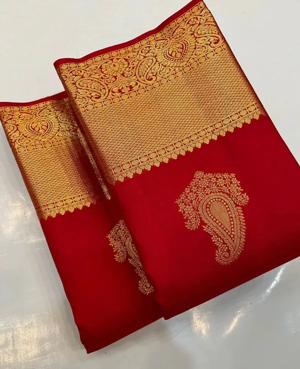 Red_Prodigal_Soft_Silk_Saree_With_Ornate_Blouse_Piece_For_Women