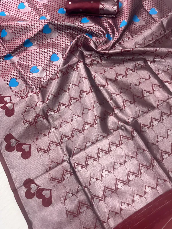 Brown_Trendy_Soft_Banarasi_Silk_Saree_With_Hypnotic_Blouse_Piece_For_Women