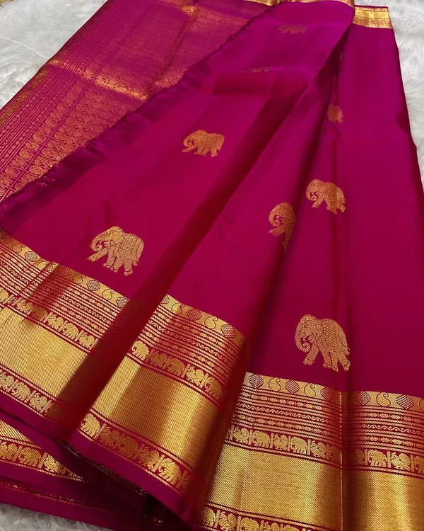 Dark_Pink_Stunning_Soft_Banarasi_Silk_Saree_With_Alluring_Blouse_Piece_For_Women