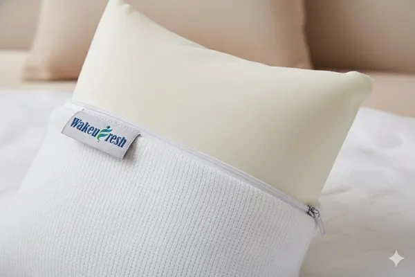 MEMORY_FOAM_PILLOW-_White_Knitted_Fabric_And_Memory_Premium_Pillow_For_Sleep_And_Comfort