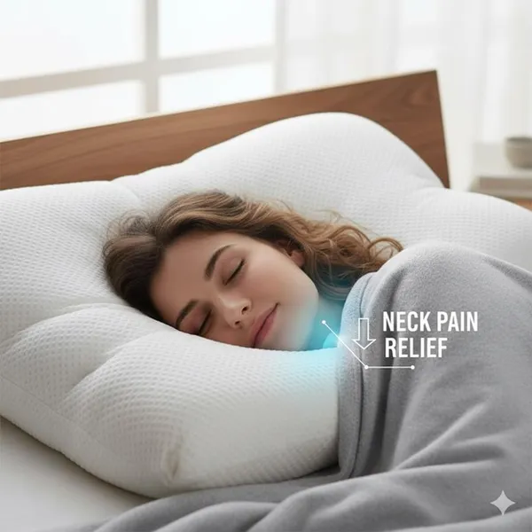 MEMORY_FOAM_PILLOW-_White_Knitted_Fabric_And_Memory_Premium_Pillow_For_Sleep_And_Comfort