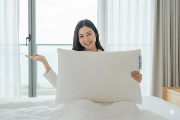 MEMORY_FOAM_PILLOW-_White_Knitted_Fabric_And_Memory_Premium_Pillow_For_Sleep_And_Comfort