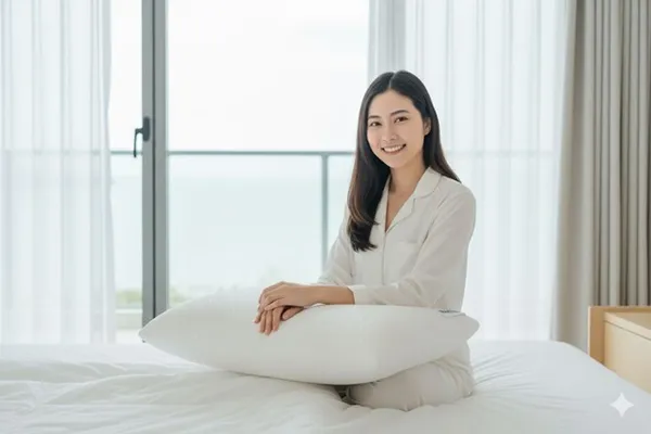 MEMORY_FOAM_PILLOW-_White_Knitted_Fabric_And_Memory_Premium_Pillow_For_Sleep_And_Comfort