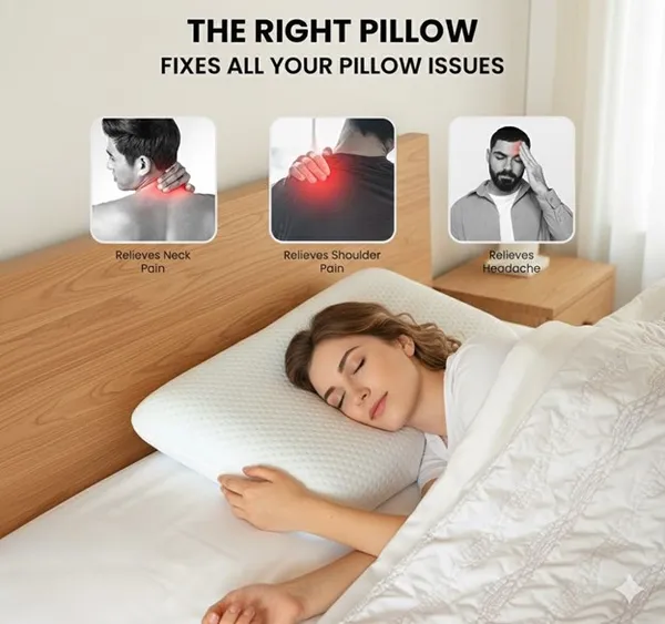 GEL_INFUSED_MEMORY_FOAM_-White_Knitted_Fabric_And_Gel_Memory_Premium_Pillow_For_Sleep_And_Comfort