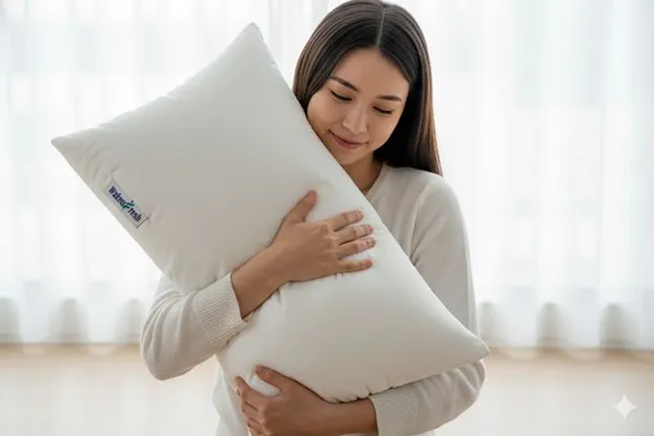 RECRON_PILLOW-_White_Fabric_And_Polyester_Fiber_Premium_Pillow_For_Sleep_And_Comfort