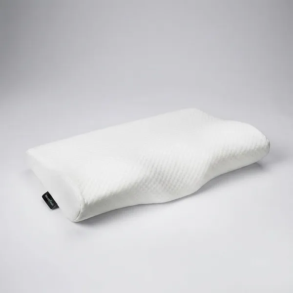 CERVICAL_PILLOW_-White_Knitted_Fabric_And_Gel_Memory_Foam_Premium_Pillow_For_Sleep_And_Comfort