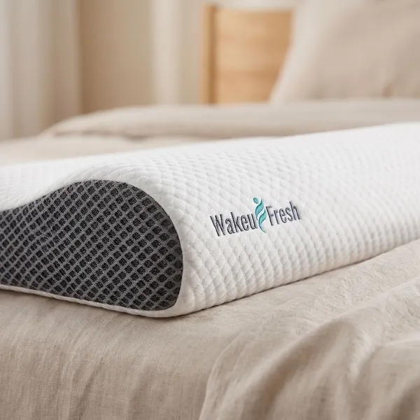 CONTOUR_PILLOW_-_White_Knitted_Fabric_And_Gel_Memory_Foam_Premium_Pillow_For_Sleep_And_Comfort