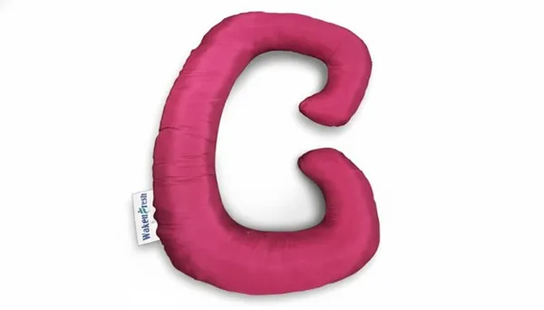 PREGNANCY_C_SHAPED_PILLOW_-Pink_Fabric_And_Polyester_Fiber_Premium_Pillow_For_Sleep_And_Comfort