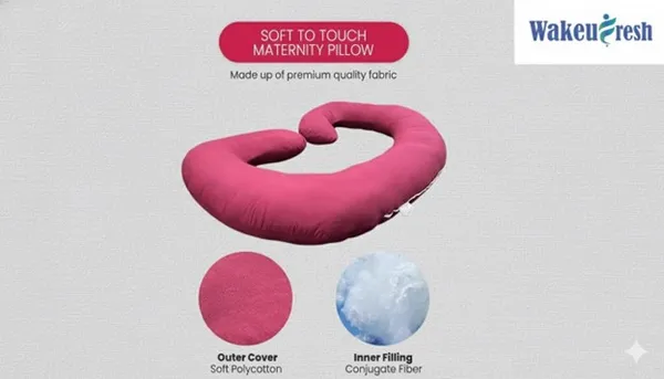 PREGNANCY_C_SHAPED_PILLOW_-Pink_Fabric_And_Polyester_Fiber_Premium_Pillow_For_Sleep_And_Comfort