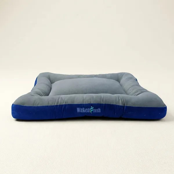 PET_PILLOW-_Grey_And_Blue_Velvet_Fabric_Premium_Pillow_For_Sleep_And_Comfort