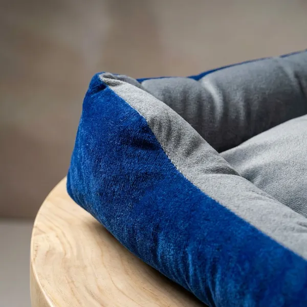 PET_PILLOW-_Grey_And_Blue_Velvet_Fabric_Premium_Pillow_For_Sleep_And_Comfort