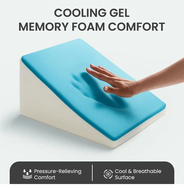 WEDGE_PILLOW-_Black_/Grey_Fabric_And_Gel_Memory_Foam_Premium_Pillow_For_Sleep_And_Comfort