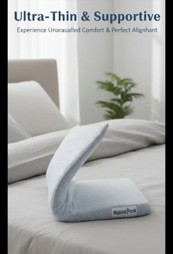 SLIM_SLEEP_PILLOW_-_White_Knitted_Fabric_Premium_Pillow_For_Sleep_And_Comfort