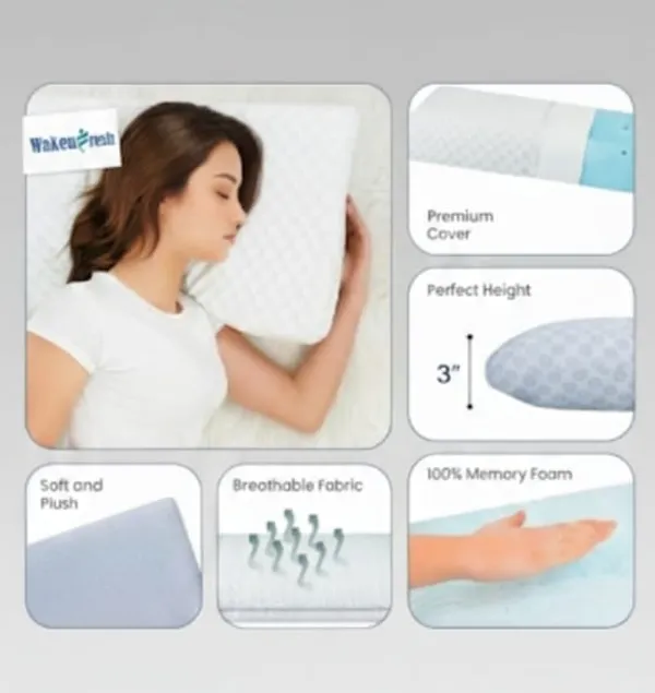 SLIM_SLEEP_PILLOW_-_White_Knitted_Fabric_Premium_Pillow_For_Sleep_And_Comfort