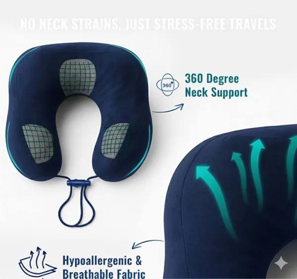 TRAVEL_NECK_PILLOW_WAVE_-Blue_And_Grey_Velvet_Fabric_And_Gel_Memory_Foam_Premium_Pillow_For_Sleep_And_Comfort
