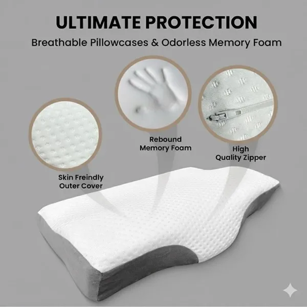 CERVICAL_PILLOW_-White_Knitted_Fabric_And_Gel_Memory_Foam_Premium_Pillow_For_Sleep_And_Comfort