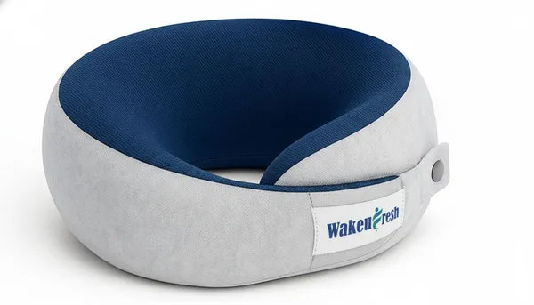 NECK_PILLOW_SNOOZED_-Blue_And_Grey_Velvet_Fabric_And_Gel_Memory_Foam_Premium_Pillow_For_Sleep_And_Comfort
