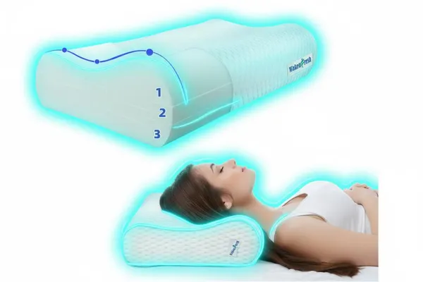 CONTOUR_PILLOW_-_White_Knitted_Fabric_And_Gel_Memory_Foam_Premium_Pillow_For_Sleep_And_Comfort