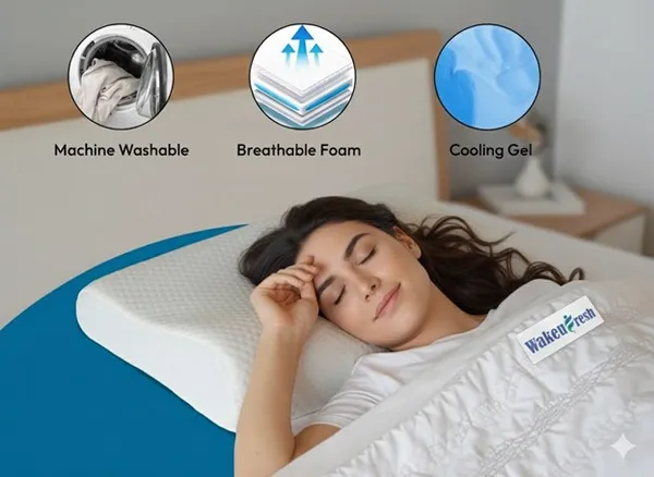 CONTOUR_PILLOW_-_White_Knitted_Fabric_And_Gel_Memory_Foam_Premium_Pillow_For_Sleep_And_Comfort