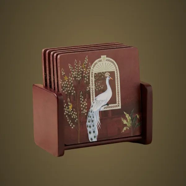 10155_Royal_Bird_Print_Coasters_1_Set_-6_Coasters