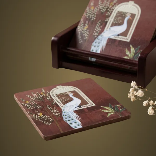 10155_Royal_Bird_Print_Coasters_1_Set_-6_Coasters
