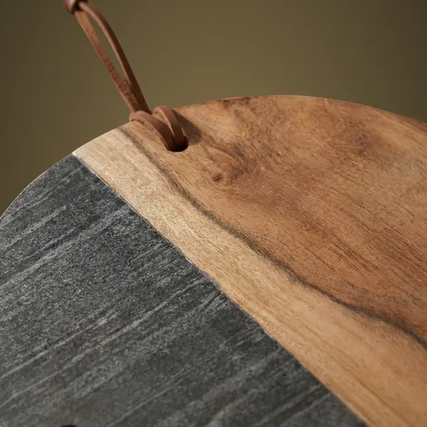 CB03_Black_Marble_&_Wood_Chopping_Board_w/brass_inlay_10x10"