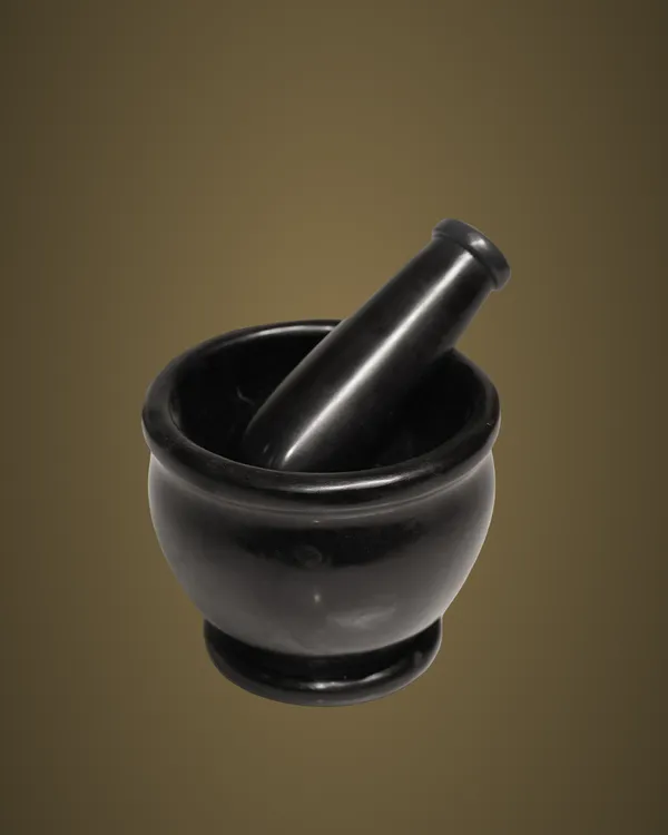 PM16_Black_Marble_Pestle_Mortar_4.75x4.75x4”