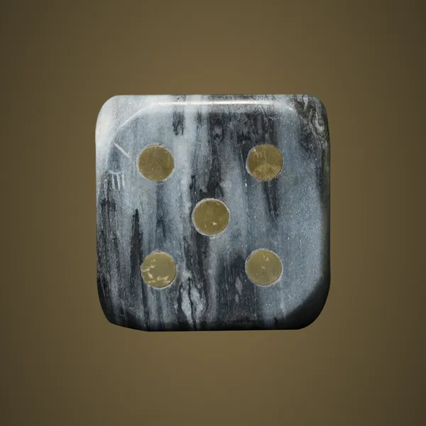 DC174_Black_Marble_Décor_w/brass_inlay_4x4"