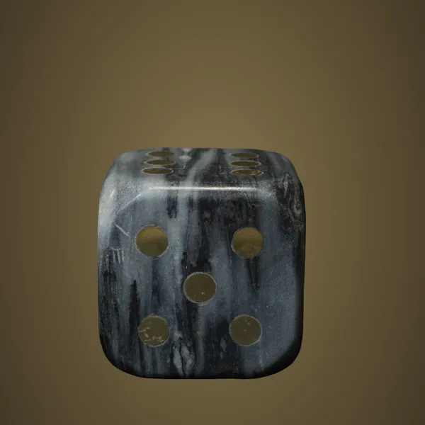 DC174_Black_Marble_Décor_w/brass_inlay_4x4"