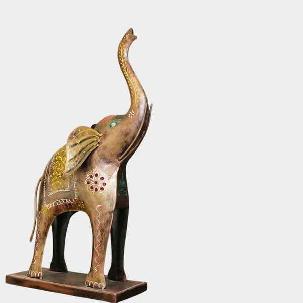 Iron_Elephant_Stand_Painted