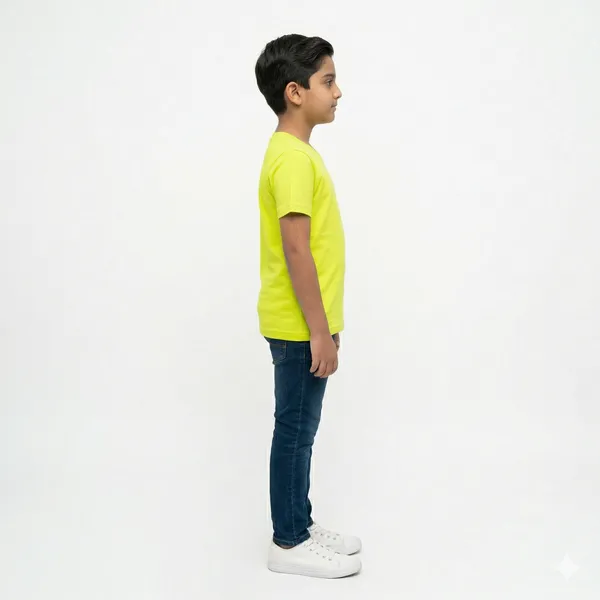 Neon_Green_Cotton_T_Shirt_Plain_For_Boys