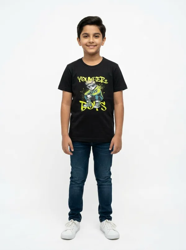 Black_100%_Cotton_Graphic_Dtf_Print_T_Shirt_For_Boys