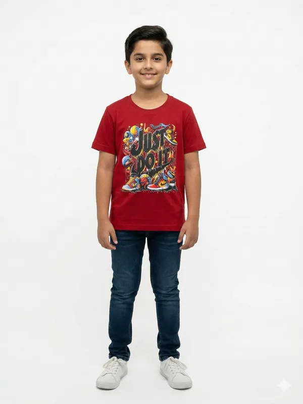 Maroon_Cotton_Graphic_Print_T_Shirt_For_Boys