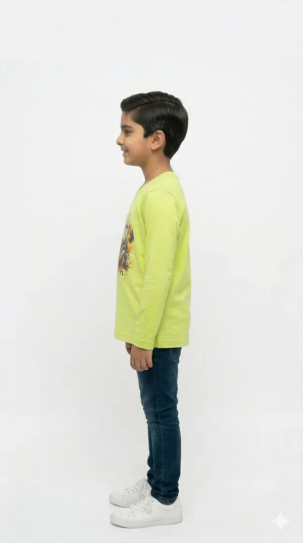 Neon_Green_Cotton_Full_Sleeve_Graphic_Print_T_Shirt_For_Boys