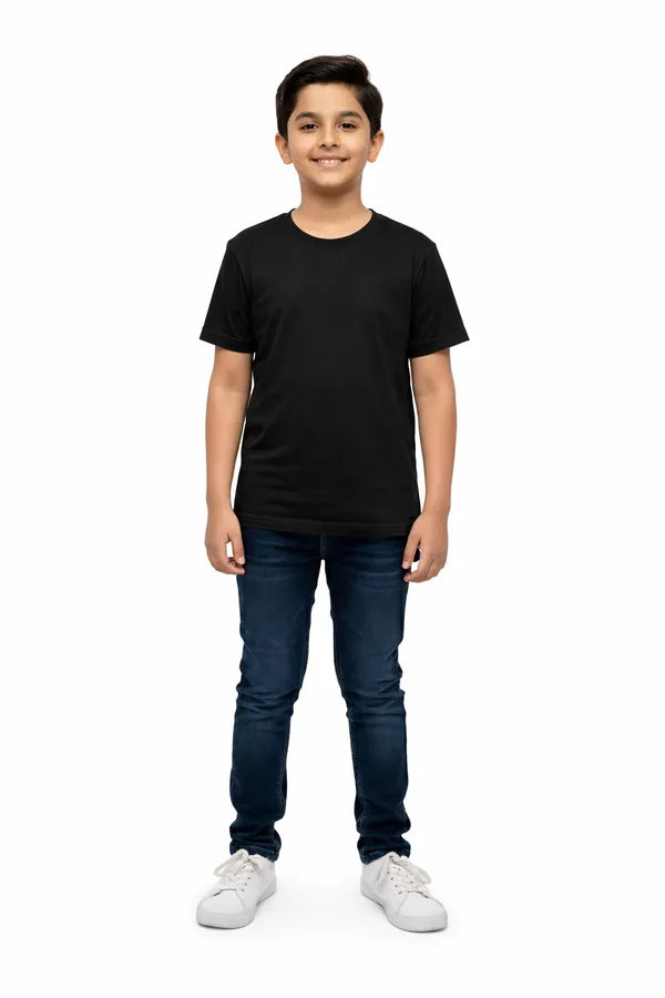 Black_Cotton_Round_Neck_Half_Sleeve_Plain_T_Shirt_For_Boys