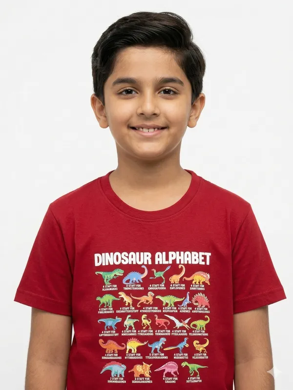Maroon_100%_Cotton_Graphic_Dtf_Print_T_Shirt_For_Boys