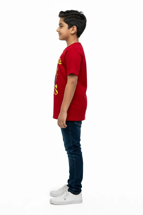T-Shirt_Maroon_Cotton_Graphic_Dtf_Print_Crew_Neck__For_Boys