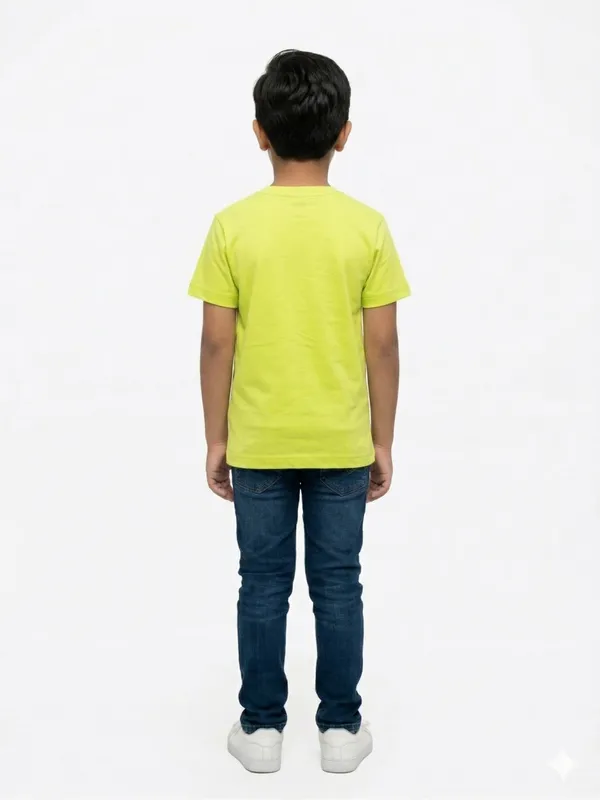 Neon_Green_Cotton_Graphic_Print_Bear_Design_T_Shirt_For_Boys