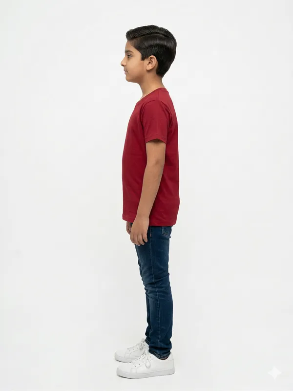Maroon_Cotton_Regular_Fit_Half_Sleeve_T_Shirt_For_Boys