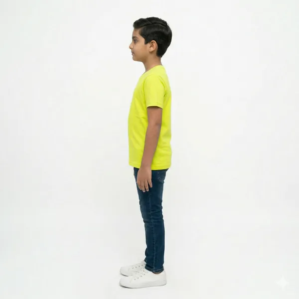 Neon_Green_Cotton_T_Shirt_Plain_For_Boys