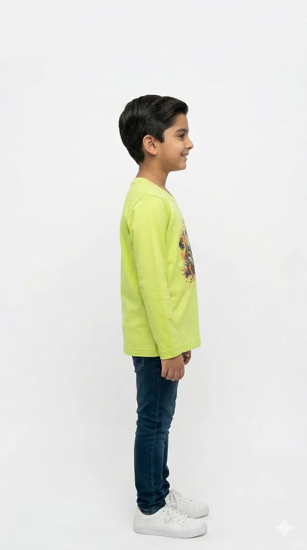 Neon_Green_Cotton_Full_Sleeve_Graphic_Print_T_Shirt_For_Boys