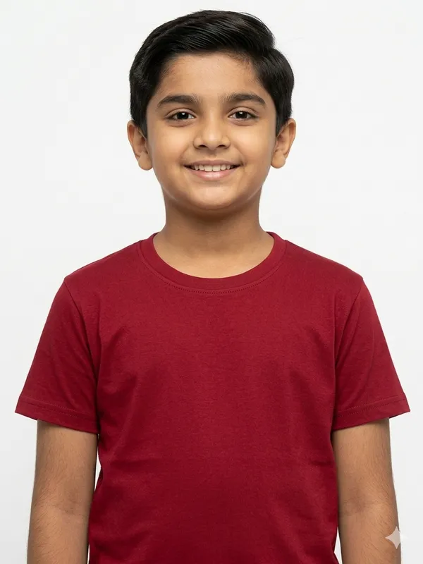 Maroon_Cotton_Regular_Fit_Half_Sleeve_T_Shirt_For_Boys