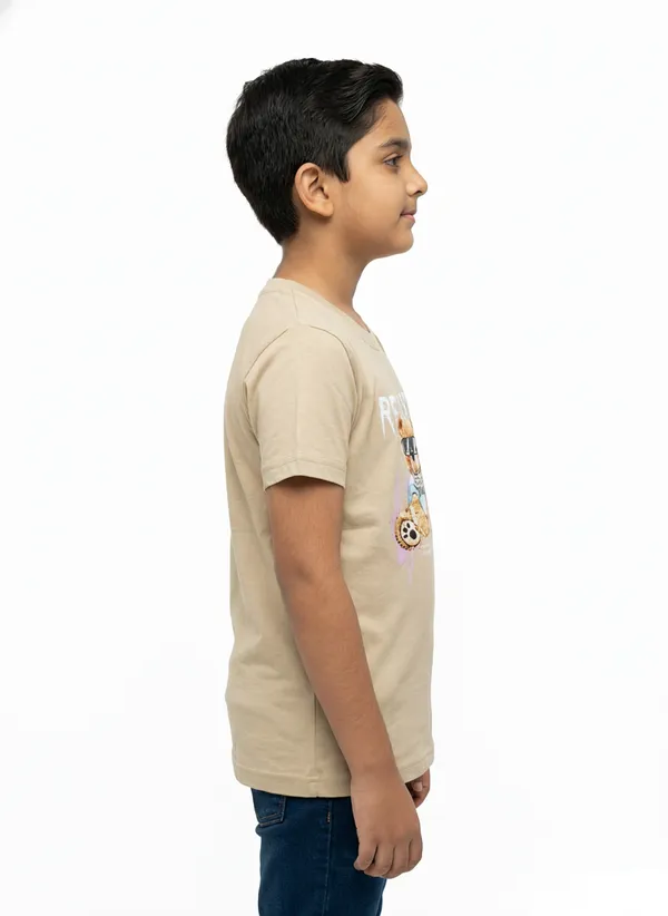 Beige_100%_Cotton_Graphic_Print_Dtf_T_Shirt_For_Boys