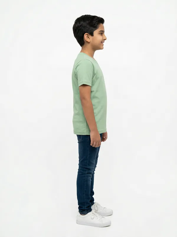 Light_Green_Cotton_Regular_Fit_Crew_Neck_T_Shirt_Plain_For_Boys