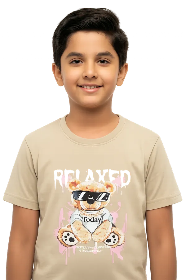 Beige_100%_Cotton_Graphic_Print_Dtf_T_Shirt_For_Boys